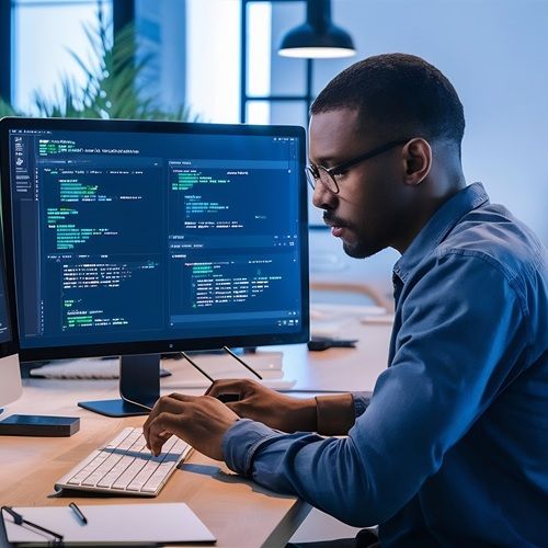 Développeur au travail devant son écran